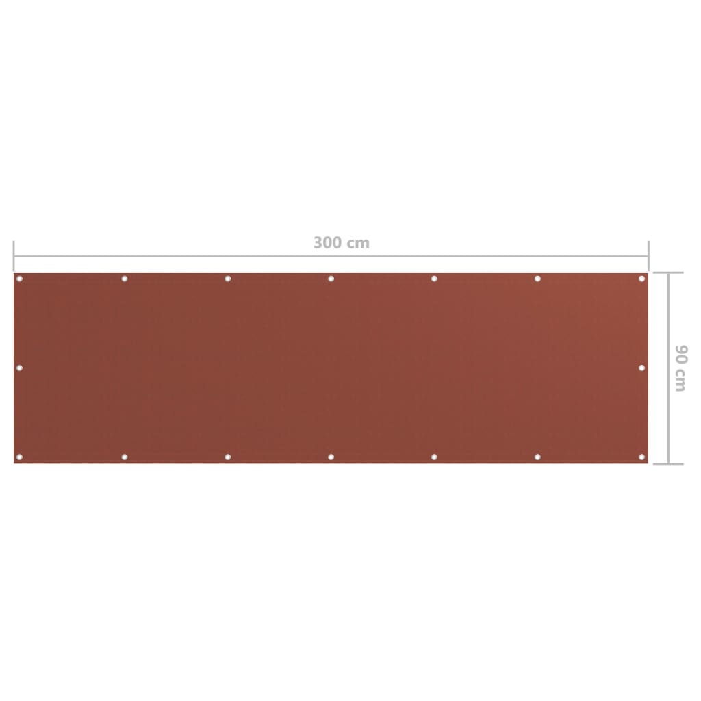Balkonscherm 90X300 Cm Oxford Stof Terracotta 90 x 300 cm
