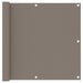 Balkonscherm 90x300 cm oxford stof taupe
