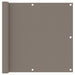 Balkonscherm 90x500 cm oxford stof taupe