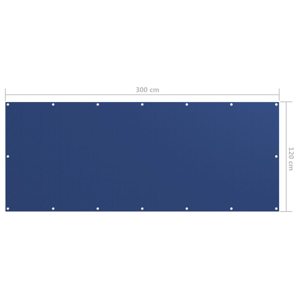 Balkonscherm 120X300 Cm Oxford Stof Blauw 120 x 300 cm