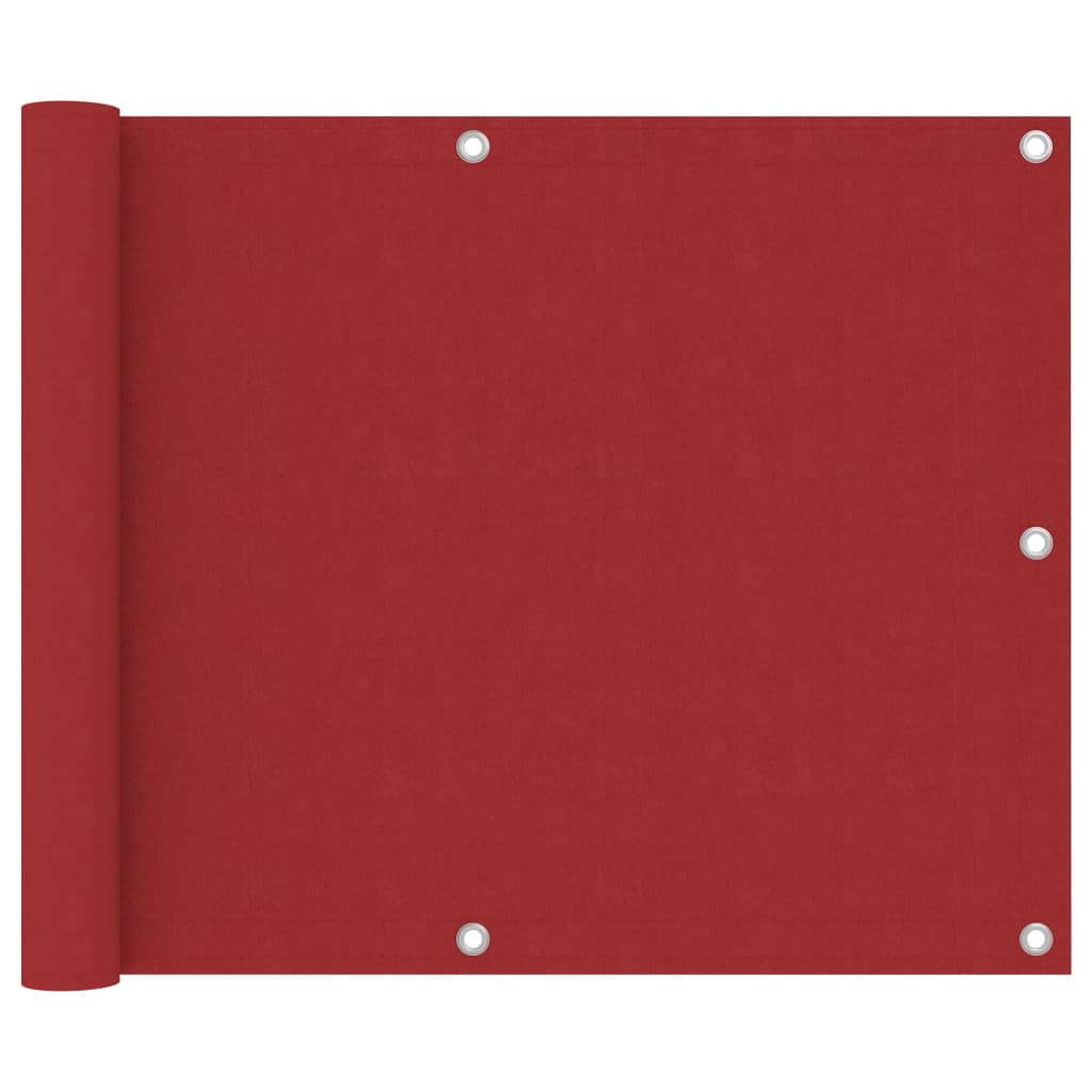 Balkonscherm 75X500 Cm Oxford Stof Rood 75 x 500 cm