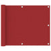 Balkonscherm 75X500 Cm Oxford Stof Rood 75 x 500 cm