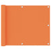 Balkonscherm 75X500 Cm Oxford Stof Oranje 75 x 500 cm orange