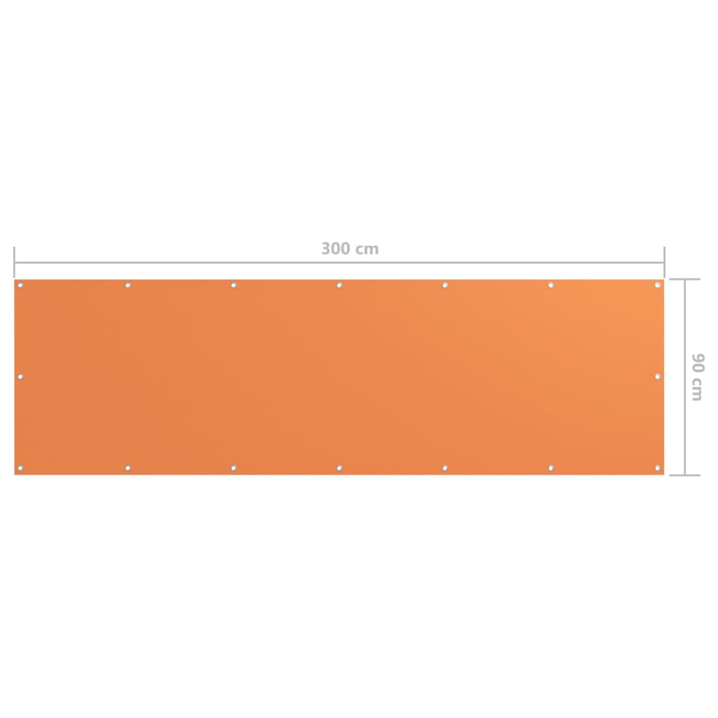 Balkonscherm 90X300 Cm Oxford Stof Oranje 90 x 300 cm orange