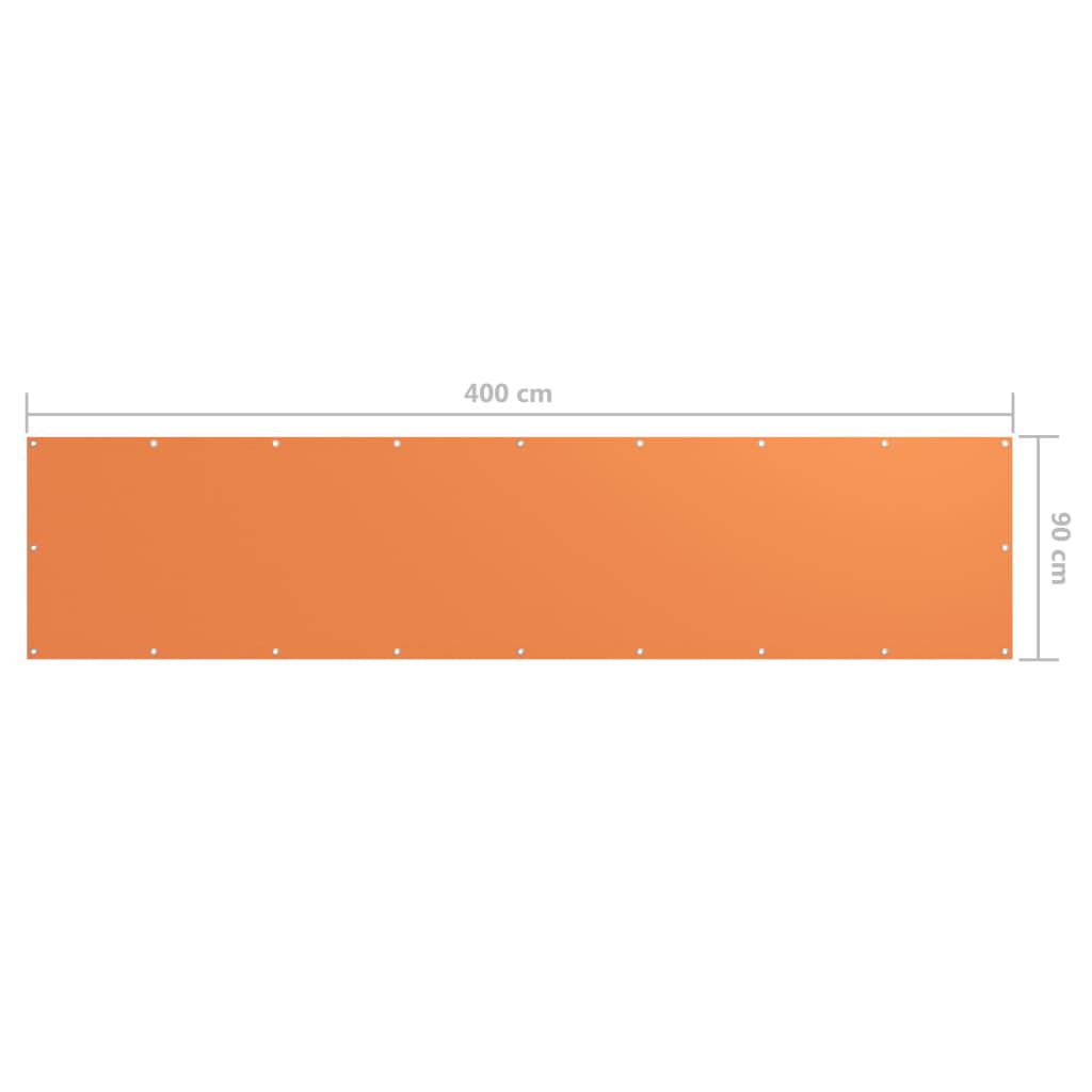 Balkonscherm 90X400 Cm Oxford Stof Oranje 90 x 400 cm orange