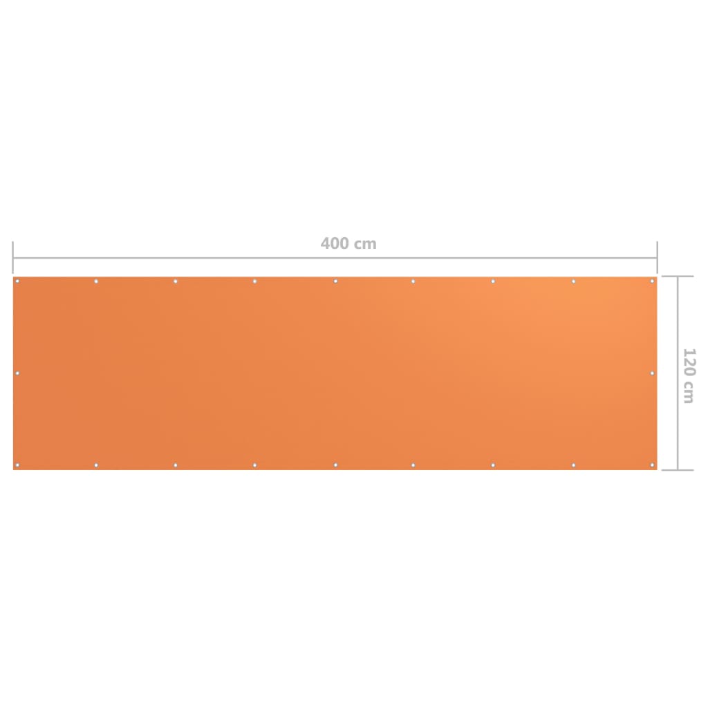 Balkonscherm 120X400 Cm Oxford Stof Oranje 120 x 400 cm orange