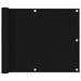 Balkonscherm 75X400 Cm Oxford Stof Zwart 75 x 400 cm