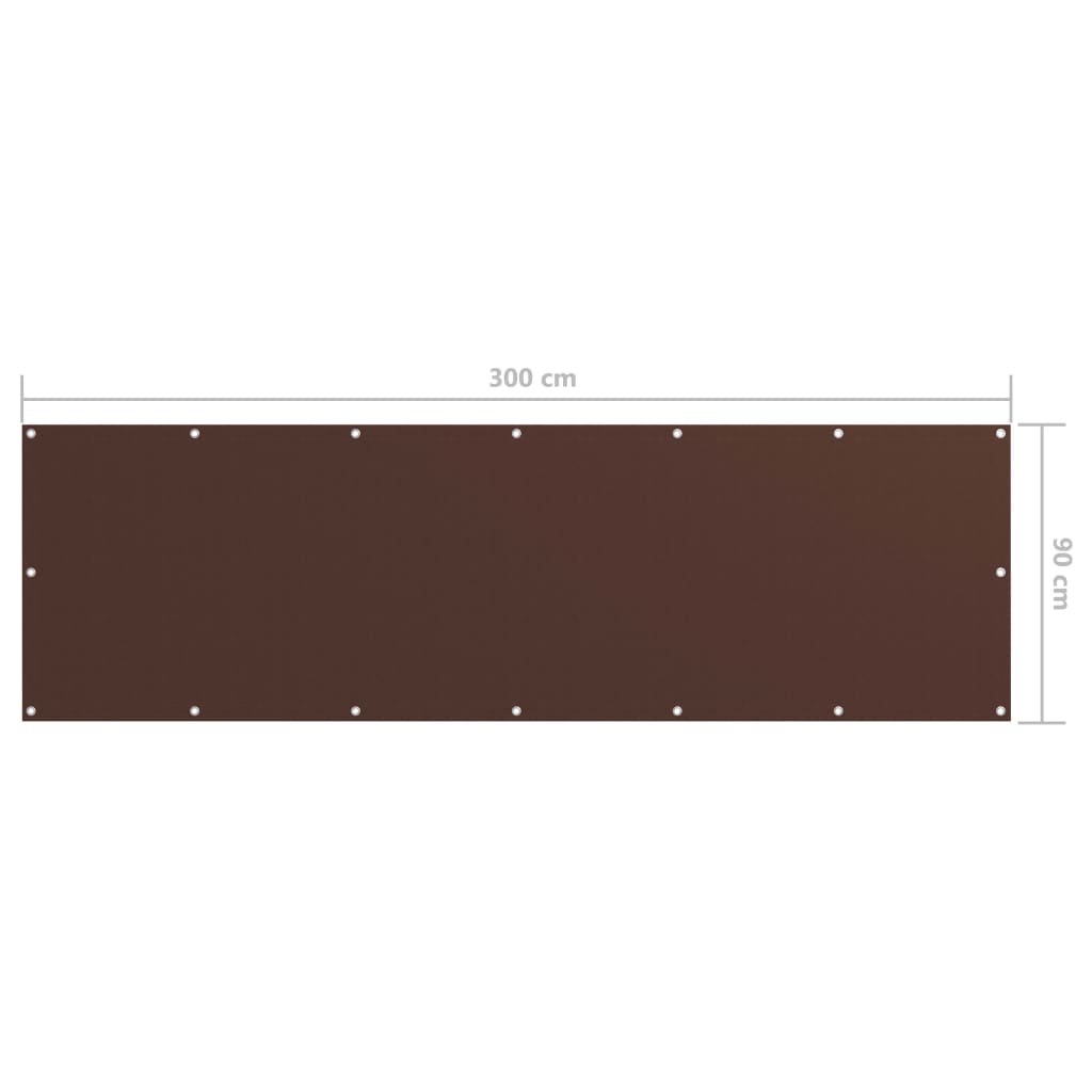 Balkonscherm 90X300 Cm Oxford Stof Bruin 90 x 300 cm