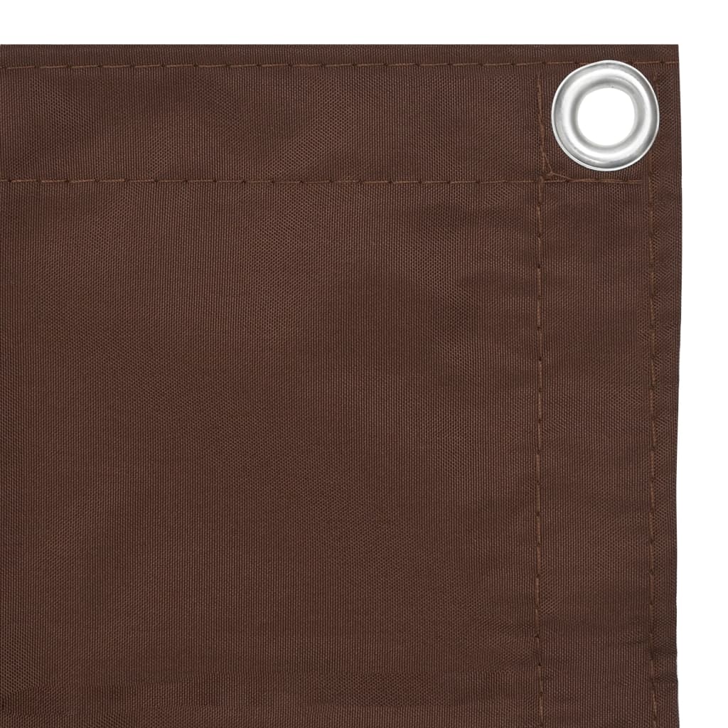 Balkonscherm 120X600 Cm Oxford Stof Bruin 120 x 600 cm