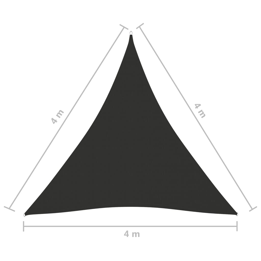 Zonnescherm Driehoekig 4X4X4 M Oxford Stof Antracietkleurig 4 x 4 x 4 m