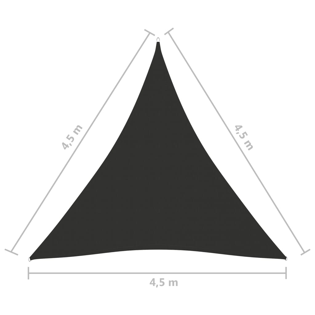 Zonnescherm Driehoekig 4,5X4,5X4,5 M Oxford Stof Antracietkleurig 4.5 x 4.5 x 4.5 m