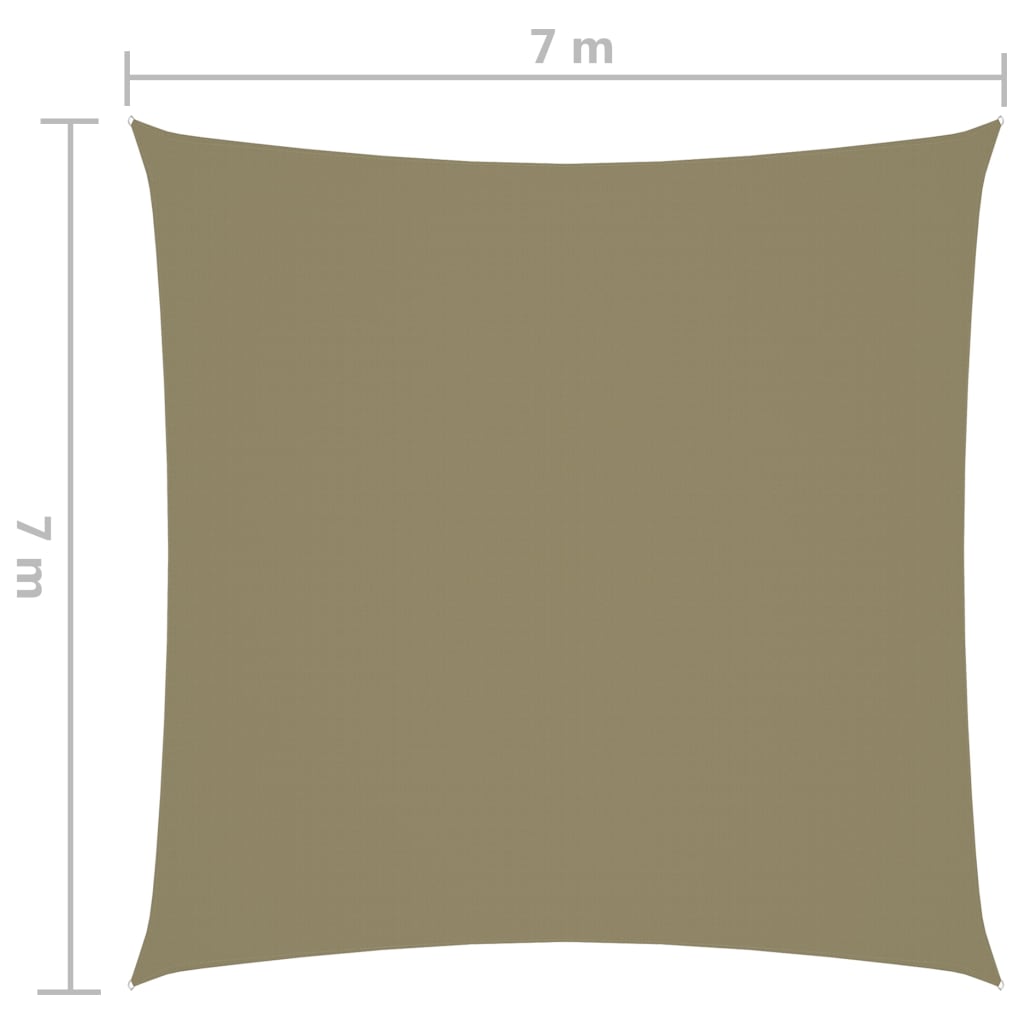 Zonnescherm Vierkant 7X7 M Oxford Stof Beige 7 x 7 m