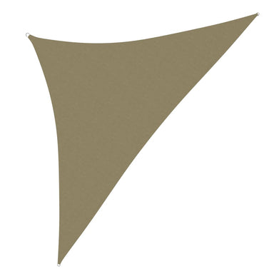 Zonnescherm Driehoekig 3,5X3,5X4,9 M Oxford Stof Beige 3.5 x 3.5 x 4.9 m