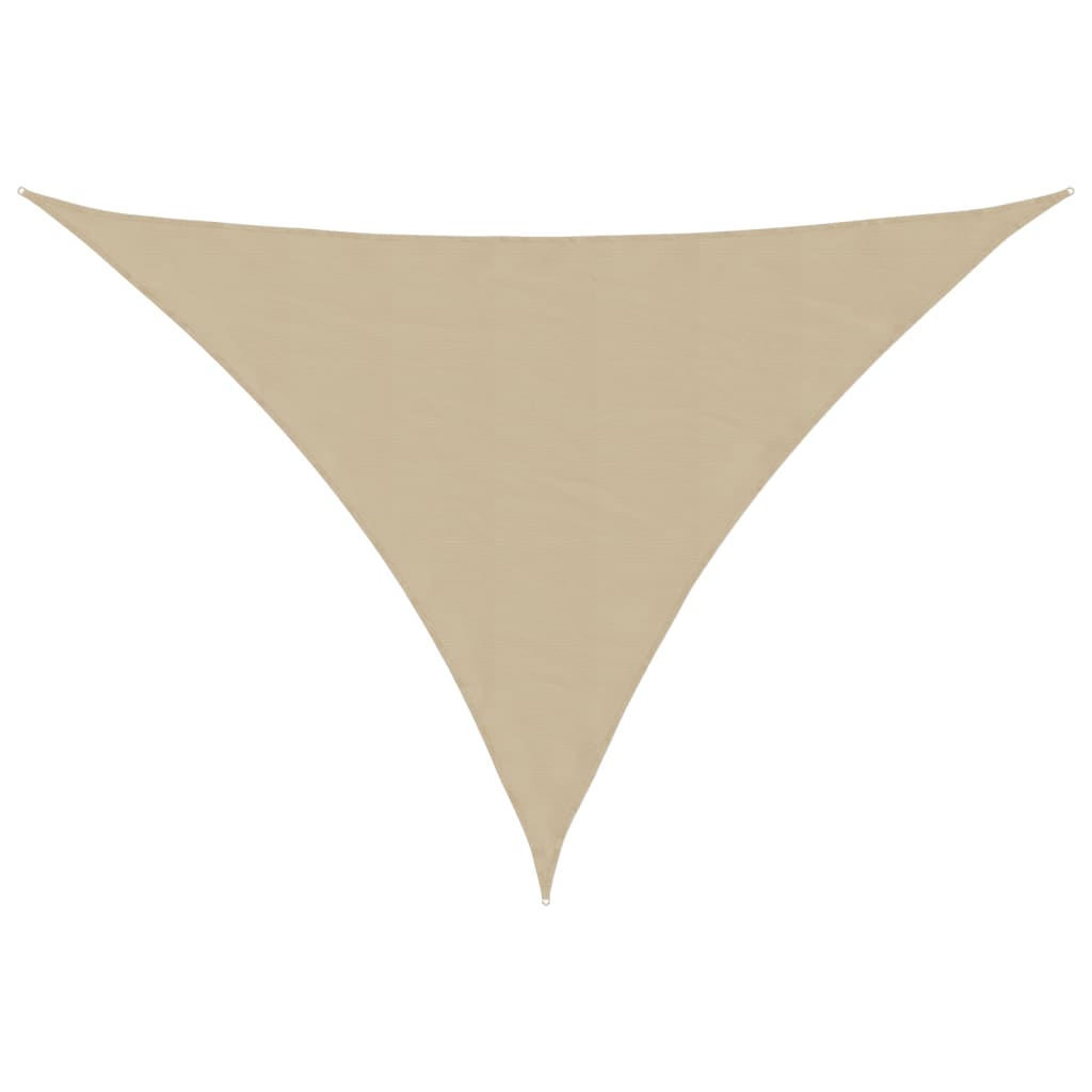 Zonnescherm driehoekig 5x7x7 m oxford stof beige