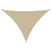 Zonnescherm driehoekig 5x7x7 m oxford stof beige