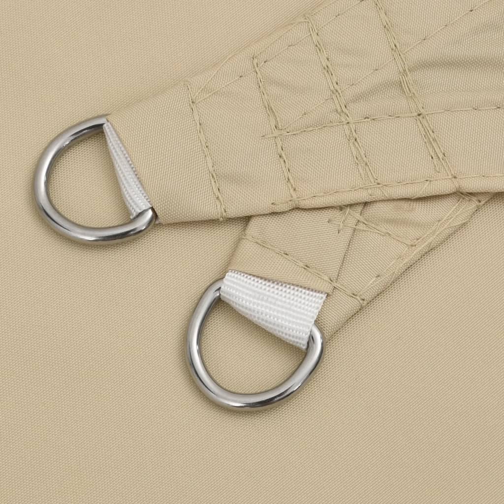 Zonnescherm driehoekig 5x7x7 m oxford stof beige