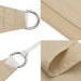 Zonnescherm driehoekig 5x7x7 m oxford stof beige