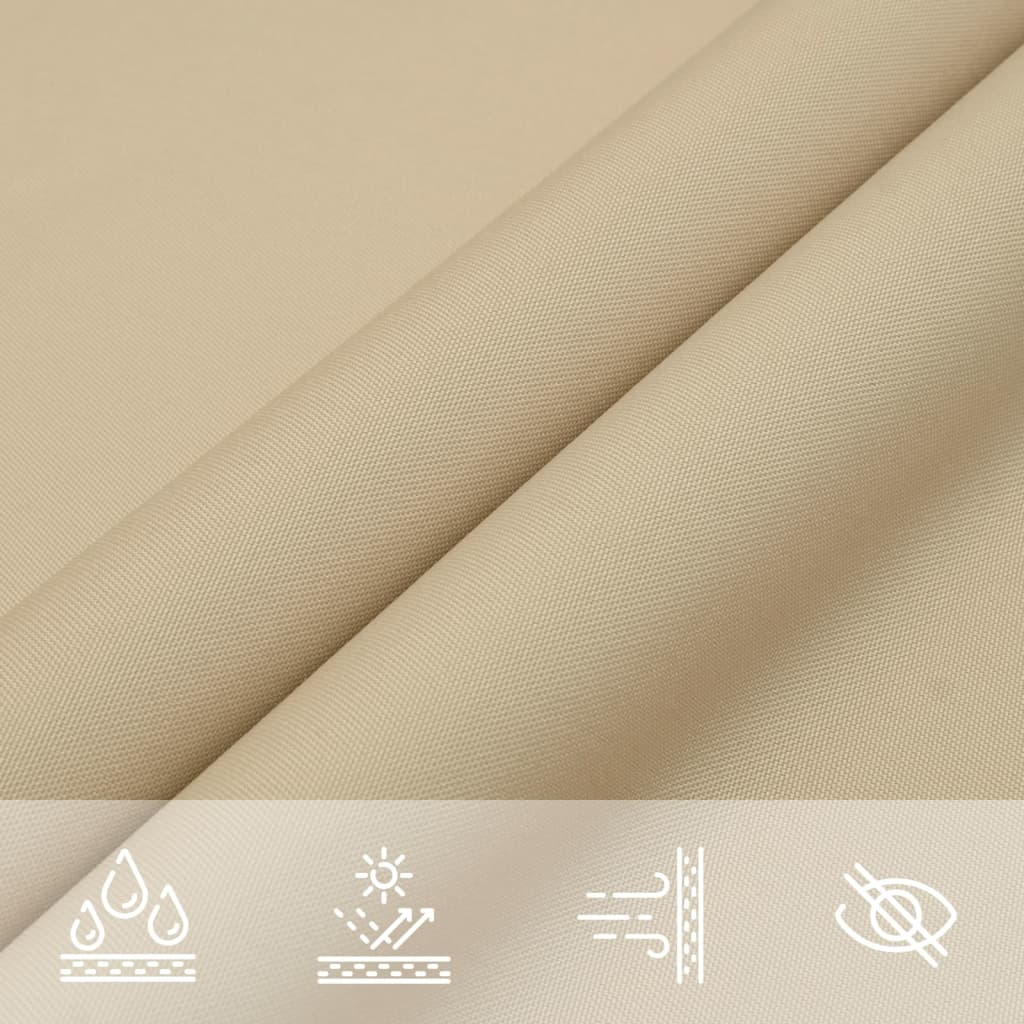 Zonnescherm driehoekig 5x7x7 m oxford stof beige