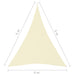 Zonnescherm driehoekig 4x5x5 m oxford stof crèmekleurig