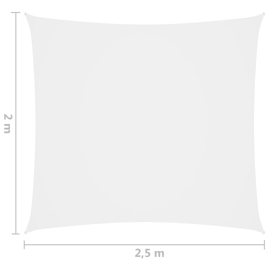 Zonnescherm rechthoekig 2x2,5 m oxford stof wit