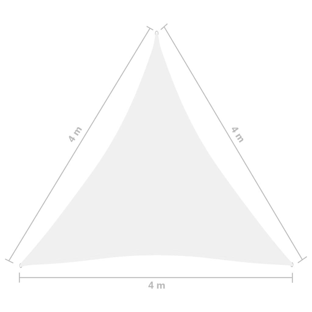 Zonnescherm Driehoekig 4X4X4 M Oxford Stof Wit 4 x 4 x 4 m