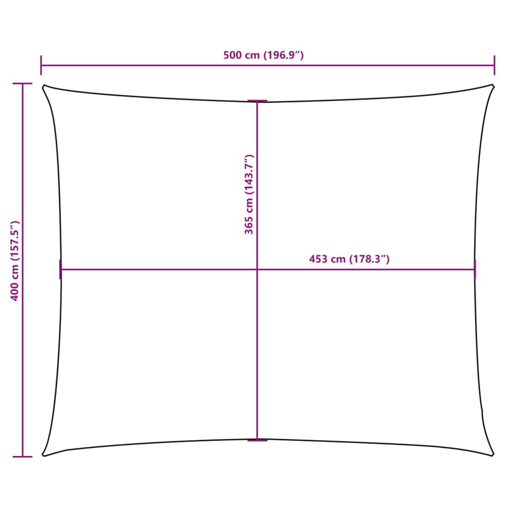 Zonnescherm rechthoekig 4x5 m oxford stof terracottakleurig