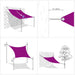 Zonnescherm driehoekig 5x6x6 m oxford stof terracottakleurig