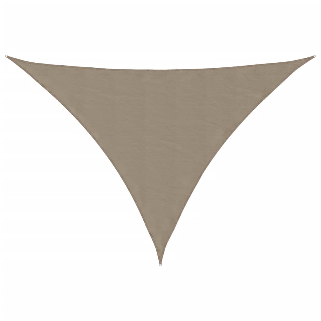 Zonnescherm driehoekig 2,5x2,5x3,5 m oxford stof taupe