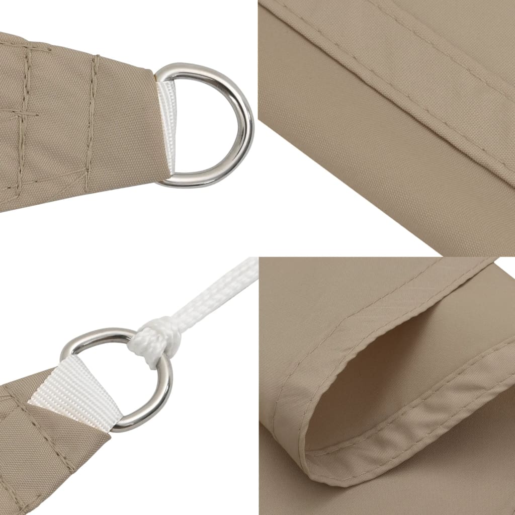 Zonnescherm driehoekig 3x3x3 m oxford stof taupe