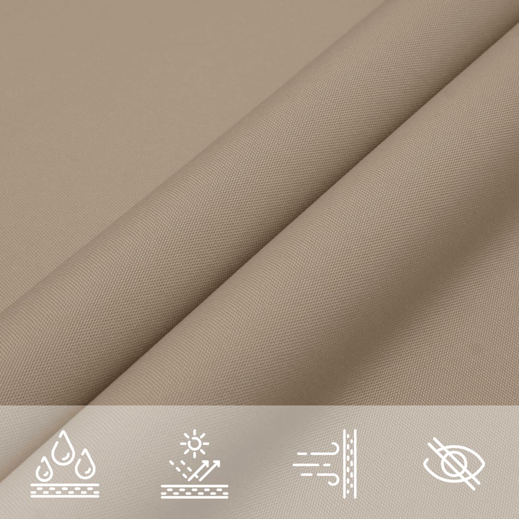Zonnescherm driehoekig 3x4x5 m oxford stof taupe