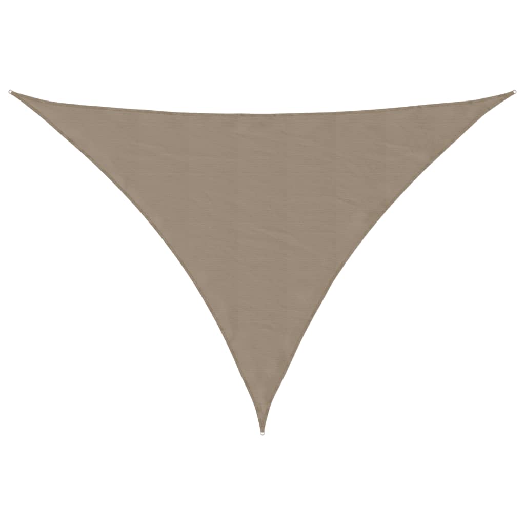 Zonnescherm driehoekig 3x4x4 m oxford stof taupe