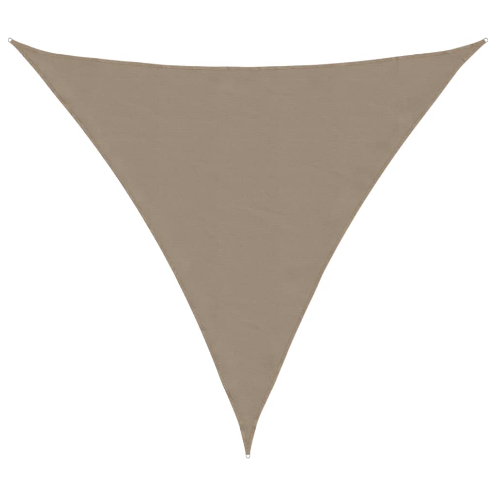 Zonnescherm driehoekig 4,5x4,5x4,5 m oxford stof taupe