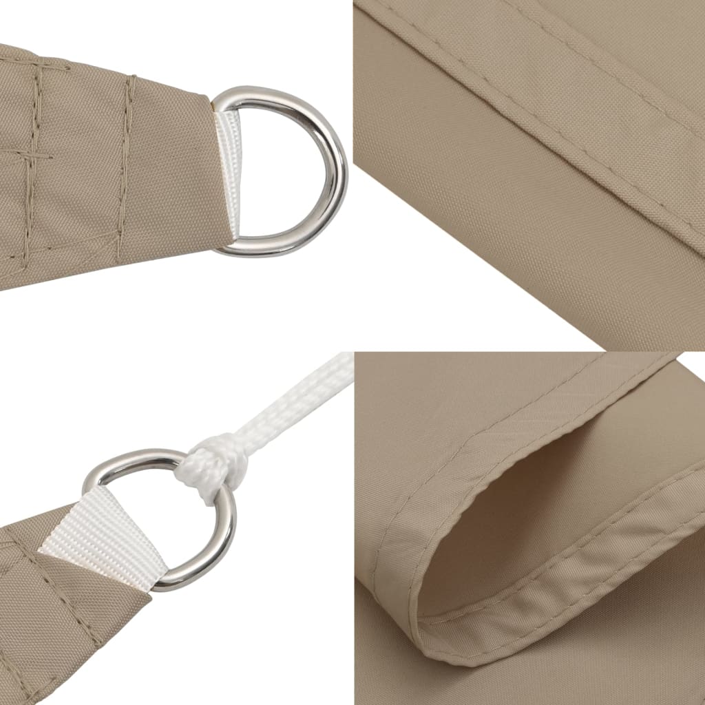 Zonnescherm driehoekig 4,5x4,5x4,5 m oxford stof taupe