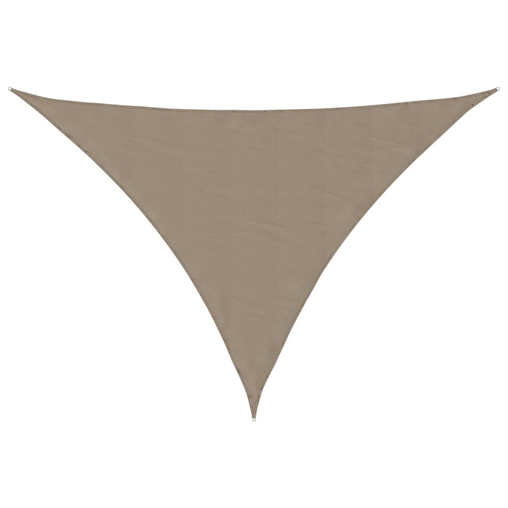 Zonnescherm driehoekig 4x5x5 m oxford stof taupe