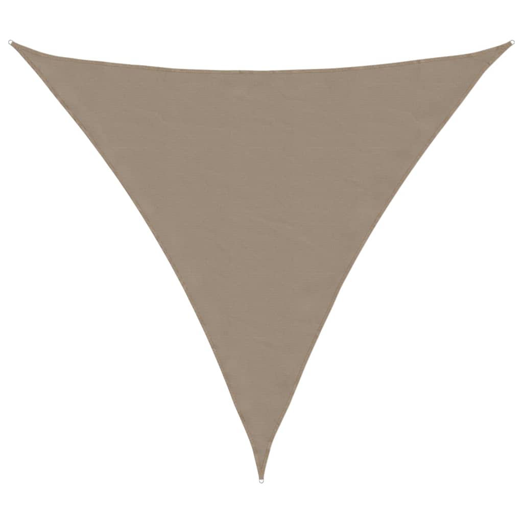 Zonnescherm driehoekig 5x5x5 m oxford stof taupe