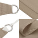 Zonnescherm driehoekig 5x5x5 m oxford stof taupe