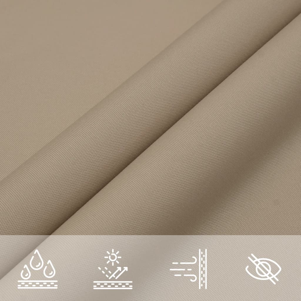 Zonnescherm driehoekig 5x7x7 m oxford stof taupe