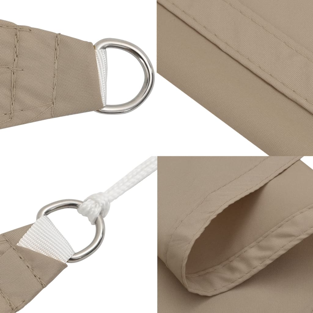 Zonnescherm driehoekig 6x6x6 m oxford stof taupe