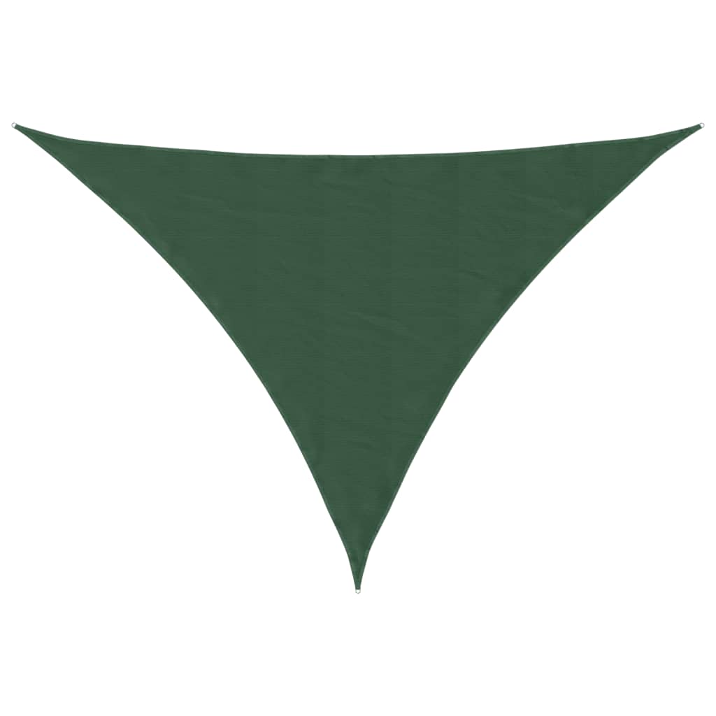 Zonnescherm driehoekig 4x4x5,8 m oxford stof donkergroen