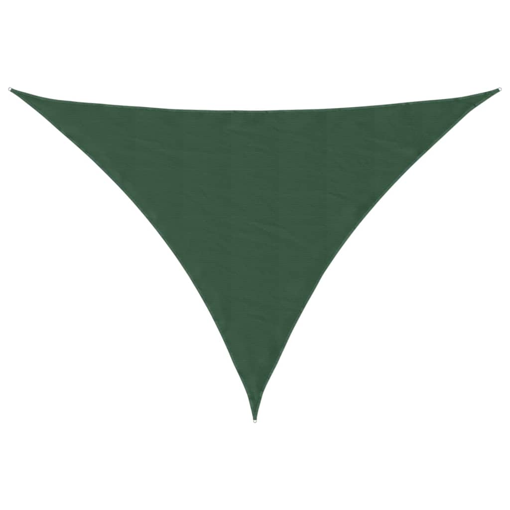 Zonnescherm driehoekig 4x5x5 m oxford stof donkergroen