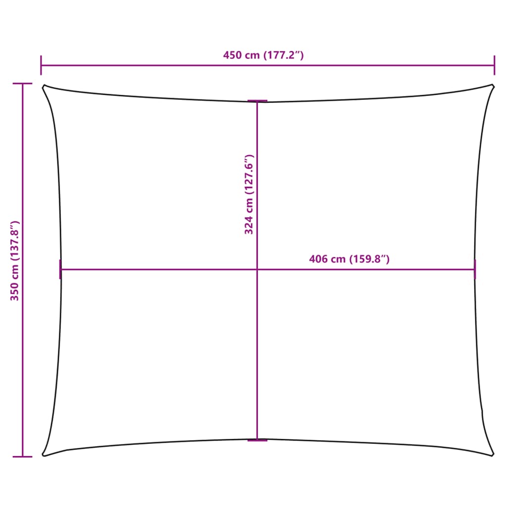 Zonnescherm rechthoekig 3,5x4,5 m oxford stof blauw