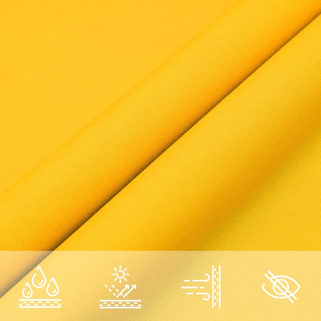 Zonnescherm Driehoekig Oxford Stof Geel 5 x 6 x 6 m