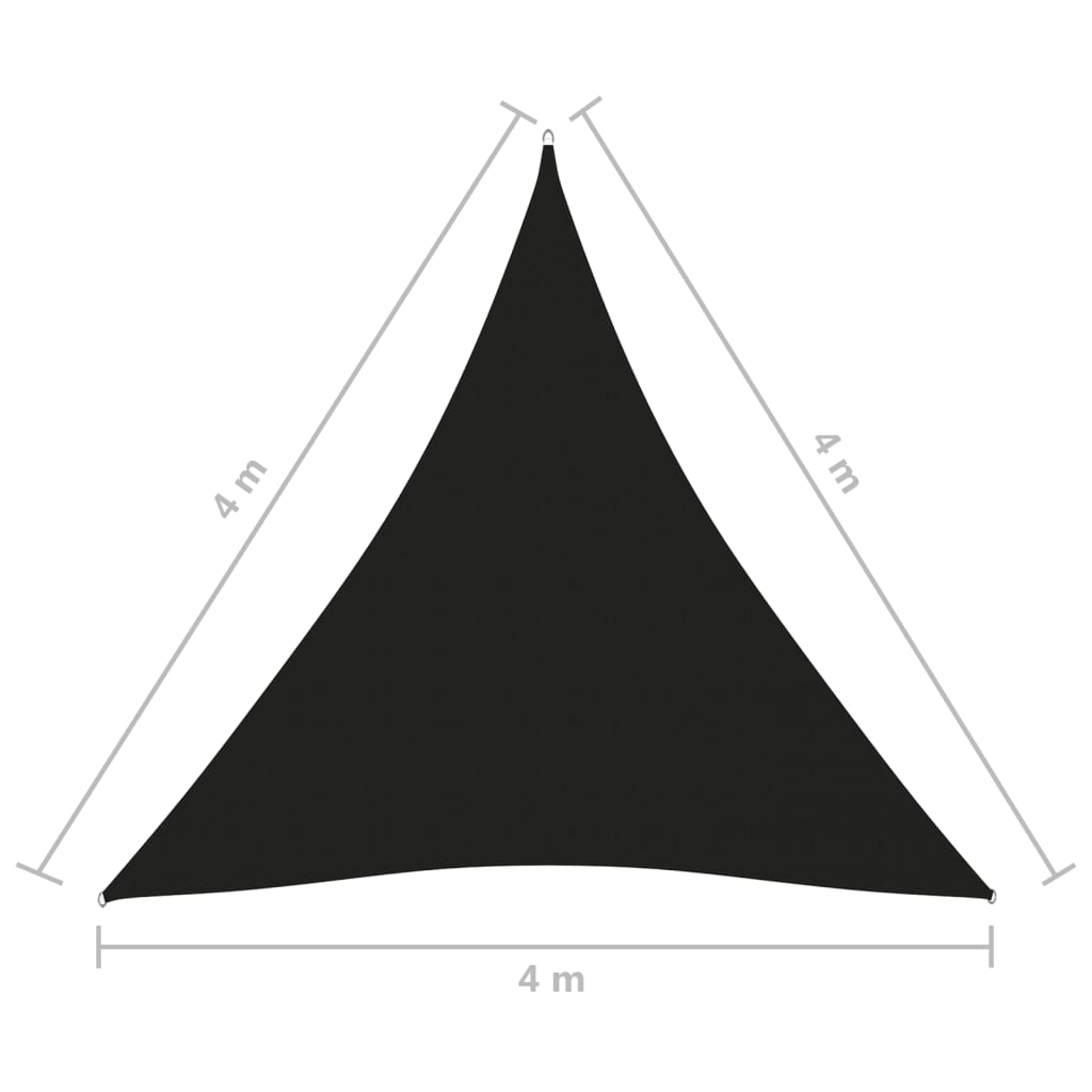 Zonnescherm Driehoekig 4X4X4 M Oxford Stof Zwart 4 x 4 x 4 m