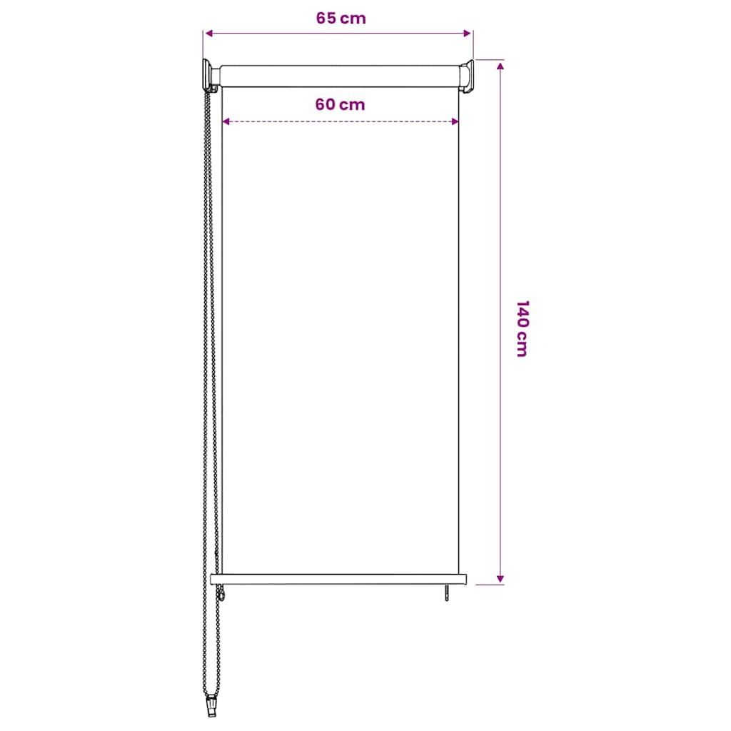 Rolgordijn voor buiten 65(B)x140(H) cm beige