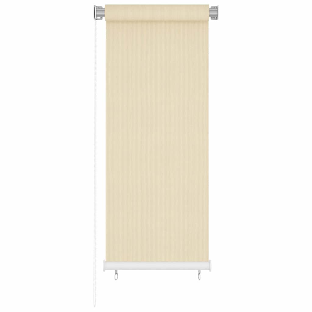 Rolgordijn voor buiten 65(B)x140(H) cm HDPE crèmekleurig
