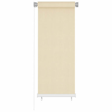 Rolgordijn voor buiten 65(B)x140(H) cm HDPE crèmekleurig