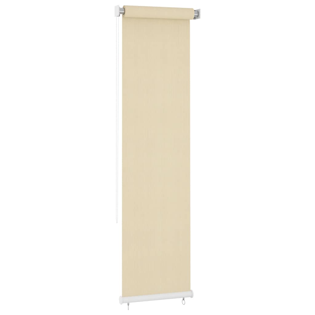 Rolgordijn voor buiten 65(B)x230(H) cm HDPE crèmekleurig