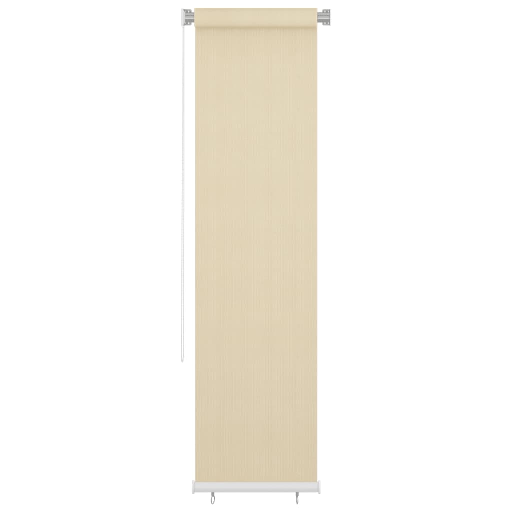 Rolgordijn voor buiten 65(B)x230(H) cm HDPE crèmekleurig