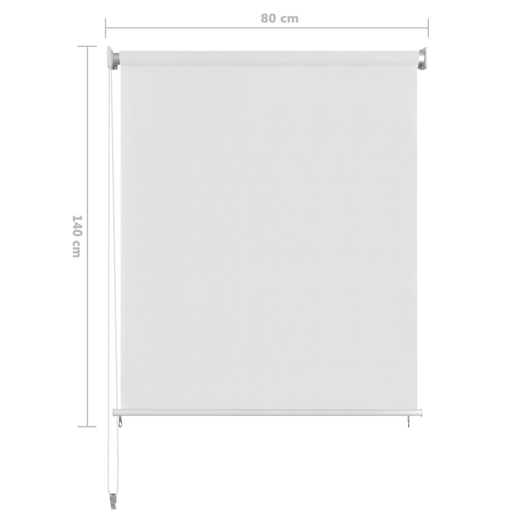 Rolgordijn voor buiten 85(B)x140(H) cm HDPE wit