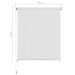 Rolgordijn voor buiten 85(B)x140(H) cm HDPE wit